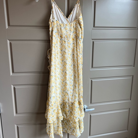 Now and Forever Ruffle Wrap Midi Dress - Picture 3 of 4